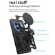 For OnePlus Ace 3 5G / 12R 5G Case PC+TPU Camera Protection Phone Cover Built-in Kickstand - Red OnePlus Mobile Cases