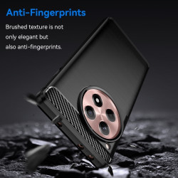 Θήκη Σιλικόνης TPU Carbon Fiber Ενισχυμένη για OnePlus 12R 5G / Ace 3 5G - Μαύρο