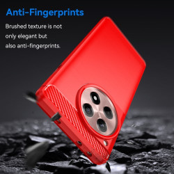 Θήκη Σιλικόνης TPU Carbon Fiber Ενισχυμένη για OnePlus 12R 5G / Ace 3 5G - Κόκκινο