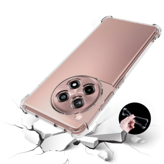 For OnePlus Ace 3 5G / 12R 5G Four Corner Airbag Cell Phone Case HD Clear Non-Slip TPU Phone Cover OnePlus Mobile Cases