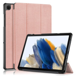 For Samsung Galaxy Tab  A9+ X210 / X216 / X218 PU Leather Smart Cover Tri-Fold Stand Tablet Case - Rose Gold For Samsung Galaxy Tab  A9+ X210 / X216 / X218 PU Leather Smart Cover Tri-Fold Stand Tablet Case - Rose Gold