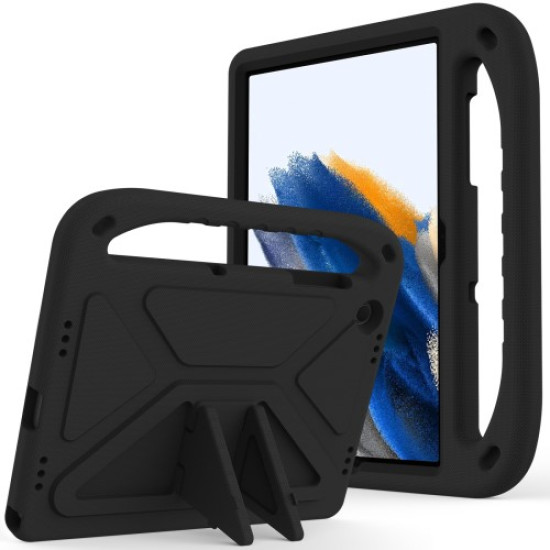 For Samsung Galaxy Tab A9+ Case Handle Design EVA Tablet Cover with Kickstand - Black Samsung Cases Mobile Tablet