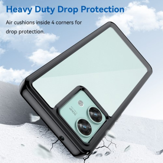 For Motorola Edge 40 Neo 5G Case Anti-scratch TPU+Acrylic Cellphone Back Cover - Black Motorola Cases Mobile