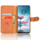 For Motorola Edge 40 Neo 5G Case PU Leather Wallet Stand Slim-Fit Phone Cover - Brown Motorola Cases Mobile