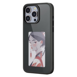 E Ink Case for iPhone 13 Pro Max 4-Color NFC Projection DIY Screen Display Phone Cover - Black E Ink Case for iPhone 13 Pro Max 4-Color NFC Projection DIY Screen Display Phone Cover - Black