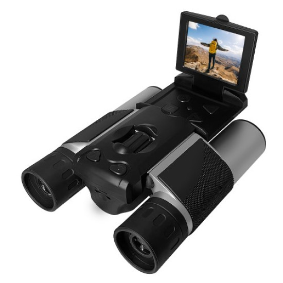 DT10 2.0" IPS LCD Screen Display Binoculars 10X HD Video Photo Recorder Binoculars for Bird Watching  - Black Gadgets - Toys - Hobby