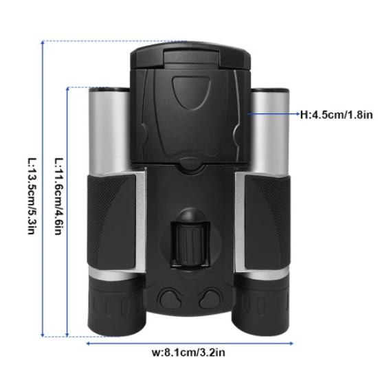 DT10 2.0" IPS LCD Screen Display Binoculars 10X HD Video Photo Recorder Binoculars for Bird Watching  - Black Gadgets - Toys - Hobby