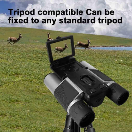 DT10 2.0" IPS LCD Screen Display Binoculars 10X HD Video Photo Recorder Binoculars for Bird Watching  - Black Gadgets - Toys - Hobby