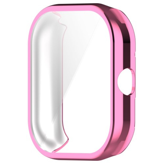 For Xiaomi Redmi Watch 4 TPU Watch Protective Case Electroplating Anti-drop Frame - Pink Gadgets - Toys - Hobby