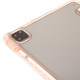For iPad Pro 13 (2024) Tablet Case TPU+Acrylic+PU Drop Protection Cover with Tri-Fold Stand - Pink Apple Cases Tablet