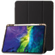For iPad Pro 13 (2024) Tablet Case TPU+Acrylic+PU Drop Protection Cover with Tri-fold Stand - Black Apple Cases Tablet