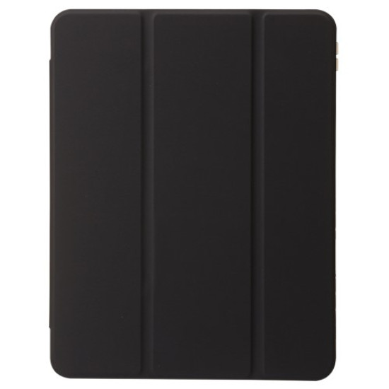 For iPad Pro 13 (2024) Tablet Case TPU+Acrylic+PU Drop Protection Cover with Tri-fold Stand - Black Apple Cases Tablet