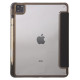 For iPad Pro 13 (2024) Tablet Case TPU+Acrylic+PU Drop Protection Cover with Tri-fold Stand - Black Apple Cases Tablet