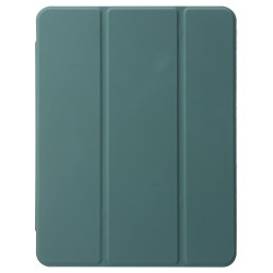For iPad Pro 13 (2024) Tablet Case TPU+Acrylic+PU Drop Protection Cover with Tri-fold Stand - Blackish Green For iPad Pro 13 (2024) Tablet Case TPU+Acrylic+PU Drop Protection Cover with Tri-fold Stand - Blackish Green