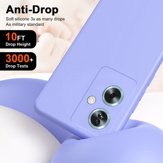 For Oppo A79 5G / A2 5G Case 2.2mm Rubberized TPU Protective Phone Cover - Purple Oppo Realme Cases Mobile