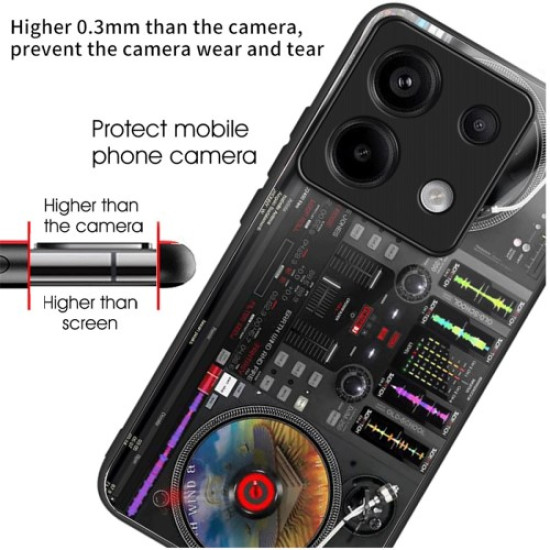 Θήκη Σιλικόνης TPU με Γυάλινη Πλάτη για Xiaomi Redmi Note 13 Pro 5G / Poco X6 5G - Music XIAOMI Θήκες Κινητών