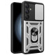 For Samsung Galaxy A35 5G Case Slim-Fit PC+TPU Kickstand Protective Back Shell - Silver Samsung Cases Mobile