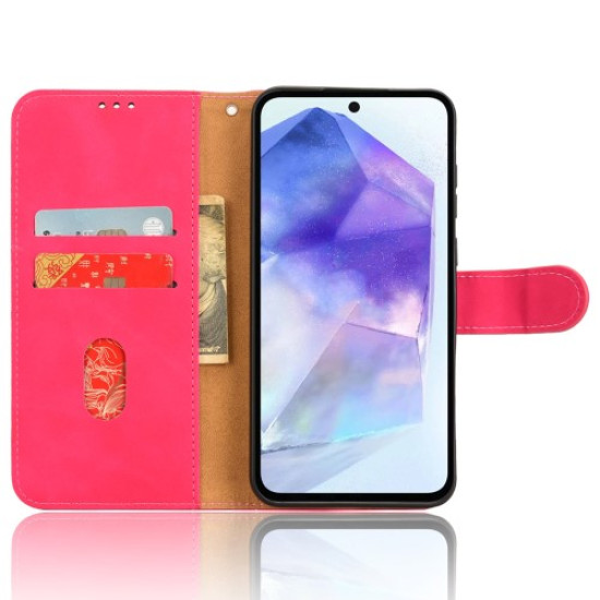 For Samsung Galaxy A35 5G Leather Case Flip Phone Cover with Wallet Stand - Rose Samsung Cases Mobile