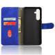 For Samsung Galaxy A35 5G Leather Case Flip Phone Cover with Wallet Stand - Blue Samsung Cases Mobile