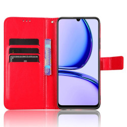Θήκη Πορτοφόλι με Βάση Στήριξης (Όψη Δέρματος) για Realme C53 (Global) / C53 (India) / C51 / Note 50 4G - Κόκκινο