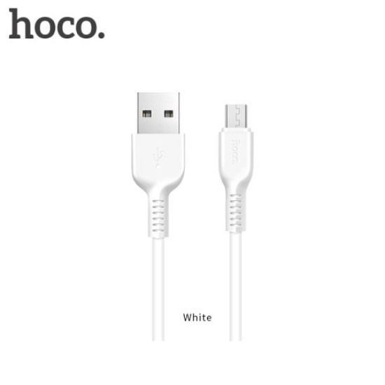 HOCO X20 2M 2A Micro USB Data Sync Charging Cable for Samsung Huawei LG - White Cables Adapters & Chargers