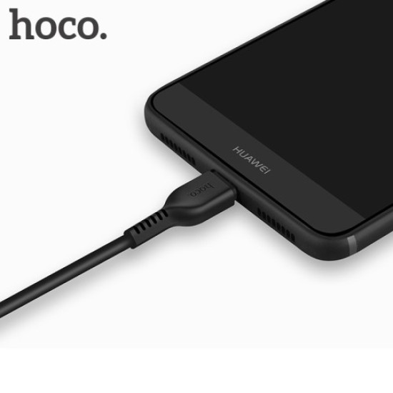 HOCO X20 Flash 2M 2A Type-C Charge and Data Transferring Cable for Huawei Samsung Etc. - Black Cables Adapters & Chargers