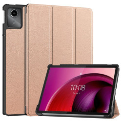 For Lenovo Tab M11 / Xiaoxin Pad 11 2024 Case Tri-fold Stand PU Leather+PC Tablet Cover - Rose Gold For Lenovo Tab M11 / Xiaoxin Pad 11 2024 Case Tri-fold Stand PU Leather+PC Tablet Cover - Rose Gold