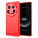 For Xiaomi 14 Ultra TPU Case Carbon Fiber Texture Protective Phone Cover - Red XIAOMI Cases Mobile