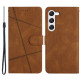 For Samsung Galaxy A05s 4G Wallet PU Leather Stand Case Imprinted Lines Crazy Horse Texture Phone Cover - Brown Samsung Cases Mobile