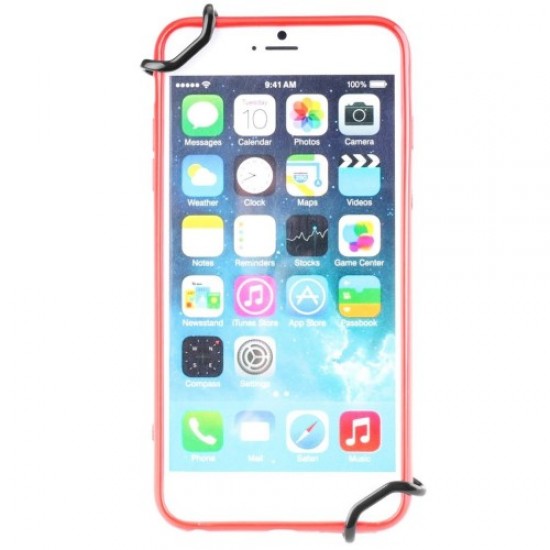 Universal Mobile Phone Holder Elastic Strap Metal Bracket One Hand Operation - Black Holders & Docks