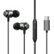 JOYROOM EC06 Metal In-ear Headphone with Mic HiFi Sound Type-C Wired Earphones - Tarnish Bluetooth / Headsets / Speakers