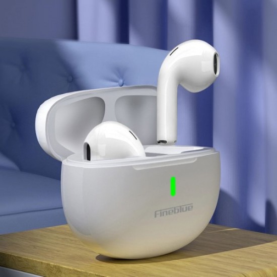 FINEBLUE M5 TWS Bluetooth Touch Earphone Semi-in-ear HiFi Stereo Music Wireless Headset - White Bluetooth / Headsets / Speakers