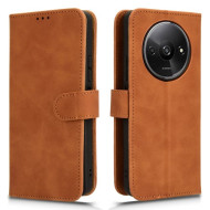 For Xiaomi Redmi A3 Case PU Leather Skin Touch Feeling Wallet Phone Cover - Brown