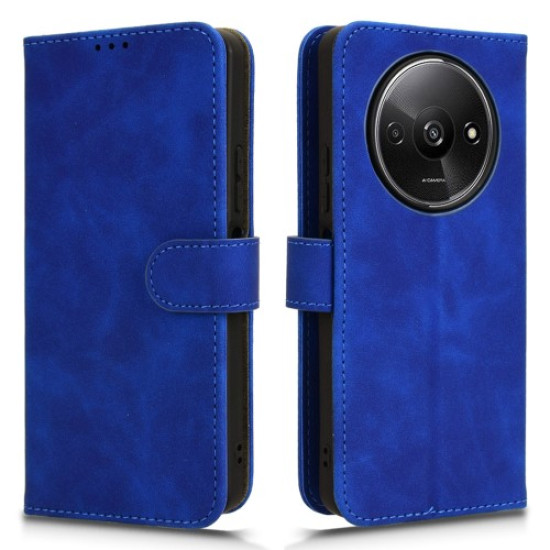 For Xiaomi Redmi A3 Case PU Leather Skin Touch Feeling Wallet Phone Cover - Blue XIAOMI Cases Mobile