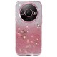 KADEM For Xiaomi Redmi A3 Glitter Flower Case Rhinestone Decor Flexible TPU Phone Cover - Rose Gold XIAOMI Cases Mobile