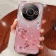 KADEM For Xiaomi Redmi A3 Glitter Flower Case Rhinestone Decor Flexible TPU Phone Cover - Rose Gold XIAOMI Cases Mobile