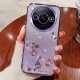 KADEM For Xiaomi Redmi A3 Glitter Flower Case Rhinestone Decor Flexible TPU Phone Cover - Purple XIAOMI Cases Mobile