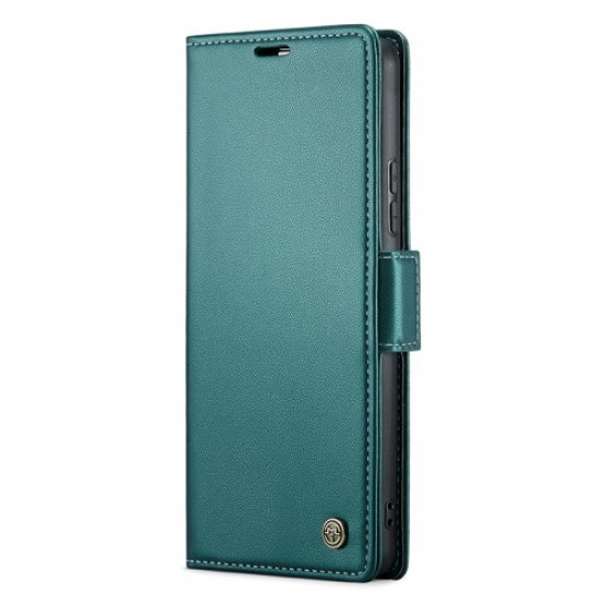 CASEME 023 Series For Xiaomi Redmi 12 4G / 12 5G (Global) / Redmi Note 12R 5G / Poco M6 Pro 5G Case Glossy Litchi Texture Cover - Green XIAOMI Cases Mobile