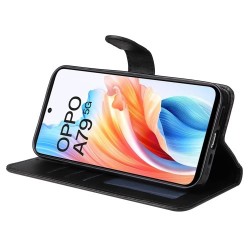 Θήκη Πορτοφόλι με Βάση Στήριξης (Όψη Δέρματος) για Oppo A79 5G / A2 5G - Μαύρο Θήκη Πορτοφόλι με Βάση Στήριξης (Όψη Δέρματος) για Oppo A79 5G / A2 5G - Μαύρο