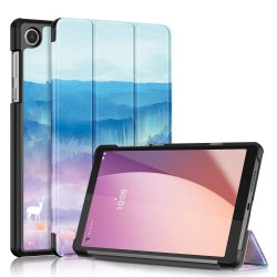 Pattern Printing Tablet Case for Lenovo Tab M8 Gen 4 TB-300FU Tri-fold Stand Tablet PU Leather Cover - Fantasy Deer Pattern Printing Tablet Case for Lenovo Tab M8 Gen 4 TB-300FU Tri-fold Stand Tablet PU Leather Cover - Fantasy Deer