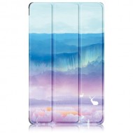 Pattern Printing Tablet Case for Lenovo Tab M8 Gen 4 TB-300FU Tri-fold Stand Tablet PU Leather Cover - Fantasy Deer