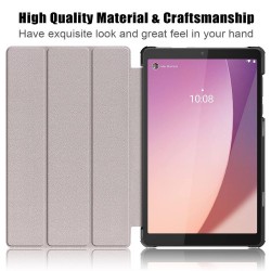 Tablet Case for Lenovo Tab M8 Gen 4 TB-300FU Tri-fold Stand Solid Color PU Leather Tablet Cover - Black Tablet Case for Lenovo Tab M8 Gen 4 TB-300FU Tri-fold Stand Solid Color PU Leather Tablet Cover - Black