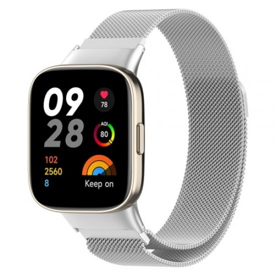 For Xiaomi Redmi Watch 3 / Mi Watch Lite 3 Milanese Metal Mesh Strap Replacement Smart Watch Band - Silver Gadgets - Toys - Hobby