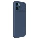 NILLKIN Magnetic Absorption Liquid Silicone+PC Phone Cover [Support Wireless Charge] for iPhone 12 / iPhone 12 Pro - Blue Apple Cases Mobile