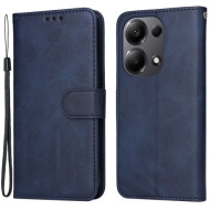 For Xiaomi Redmi Note 13 Pro 4G / Poco M6 Pro 4G Case Calf Texture Photo Slot Phone Cover - Blue