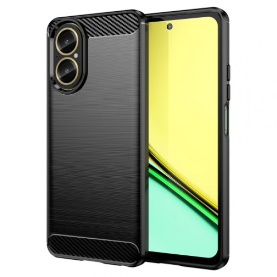 For Realme C67 4G Phone Cover Dustproof Anti-fingerprints TPU Case - Black Oppo Realme Cases Mobile