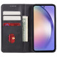 For Samsung Galaxy S24+ PU Leather Case Business Style Magnetic Cell Phone Cover - Black Samsung Cases Mobile