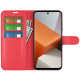 For Xiaomi Redmi Note 13 Pro+ 5G Case Litchi Texture Wallet Stand Leather Phone Shell - Red XIAOMI Cases Mobile