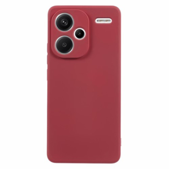 For Xiaomi Redmi Note 13 Pro+ 5G Case TPU Fiber Lining Protective Phone Cover - Hawthorn Red XIAOMI Cases Mobile