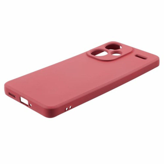 For Xiaomi Redmi Note 13 Pro+ 5G Case TPU Fiber Lining Protective Phone Cover - Hawthorn Red XIAOMI Cases Mobile